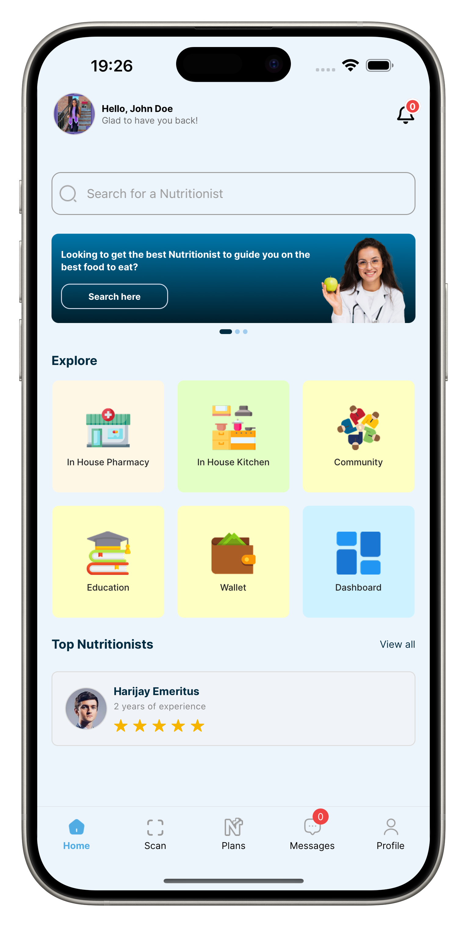 Nu3careplus mobile app